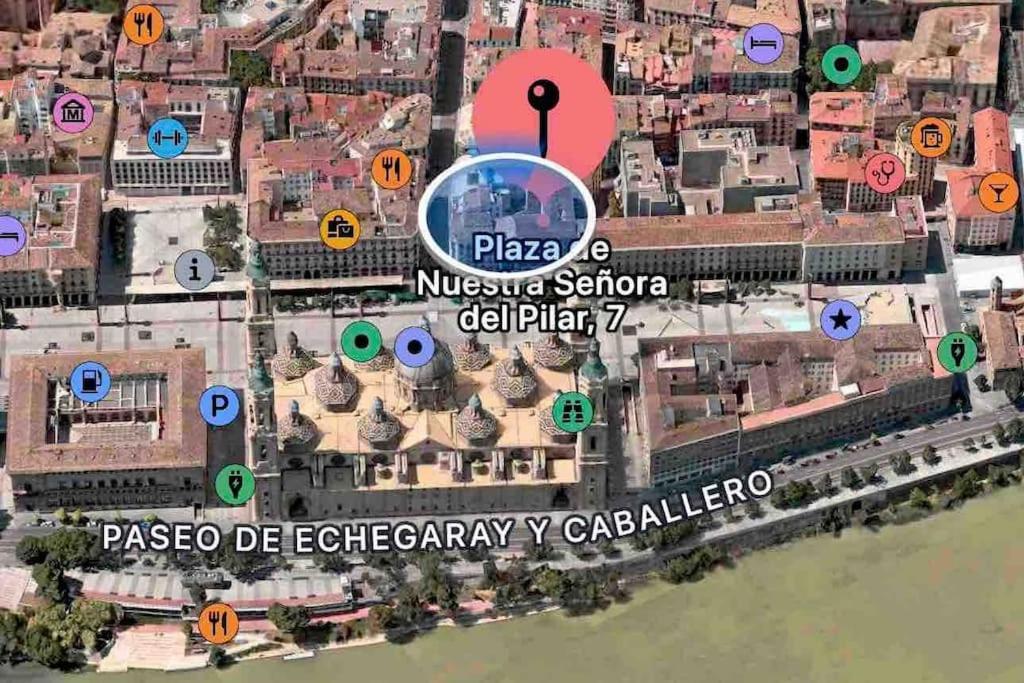 Appartement La Plaza Del Pilar à Saragosse Extérieur photo